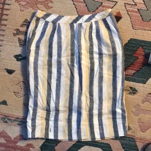 Striped Linen Skirt